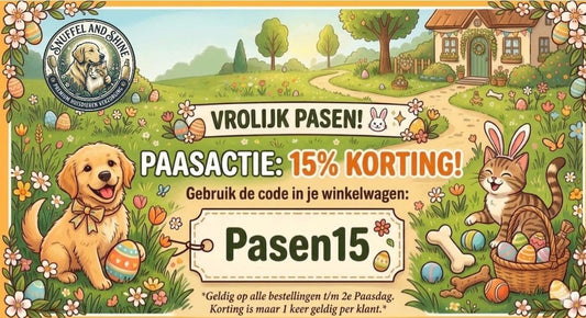 🐣 Paasactie: 15% KORTING bij Snuffel and Shine! 🐾